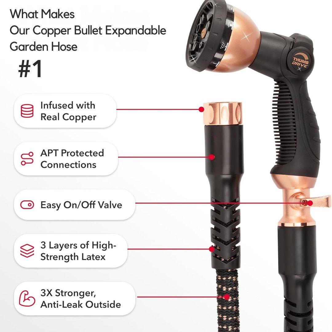 Copper Bullet Expandable Garden Hose
