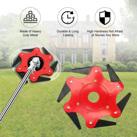 Universal Trimmer Head with 6 Manganese Steel Blades