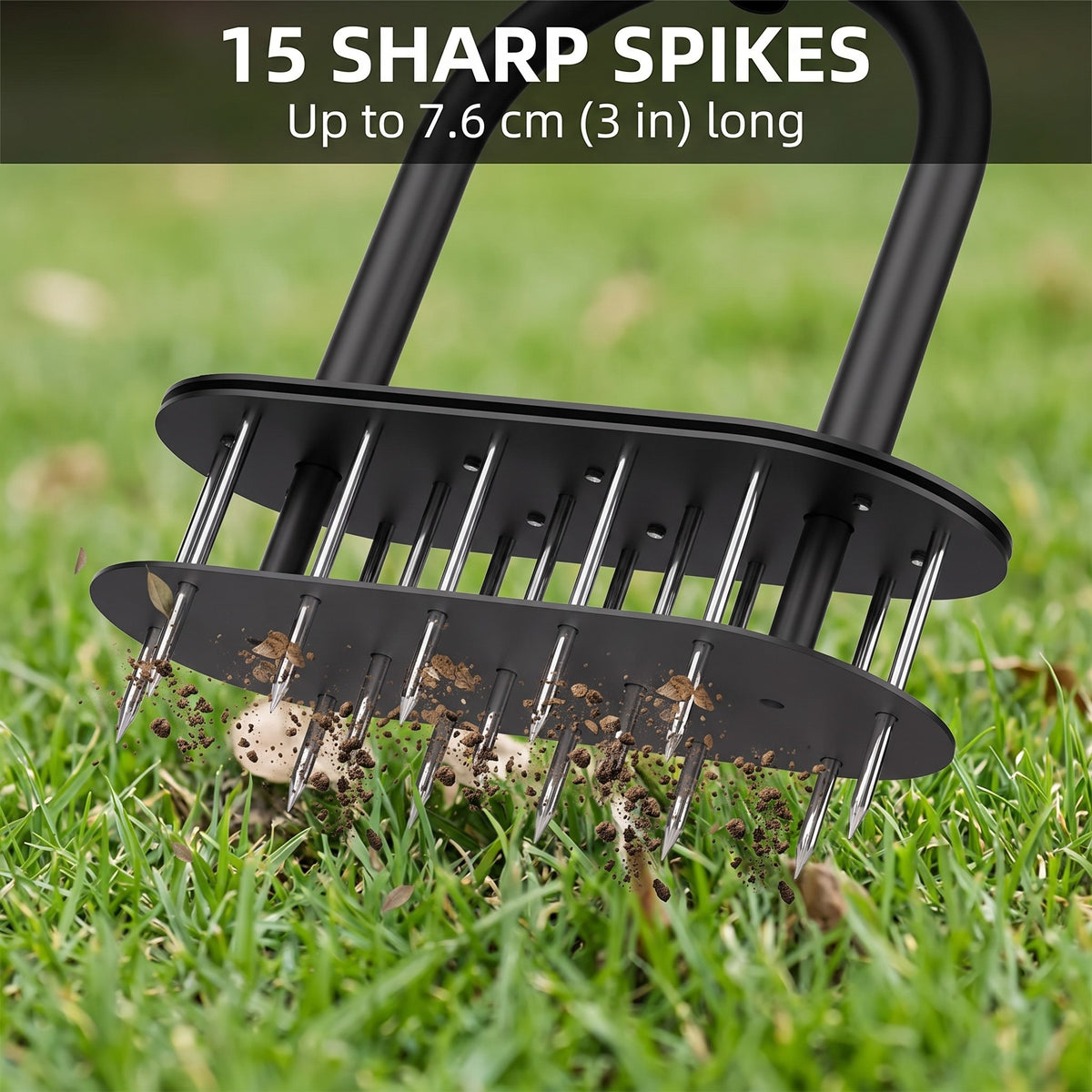 15 sharp spikes up to 7.6cm long