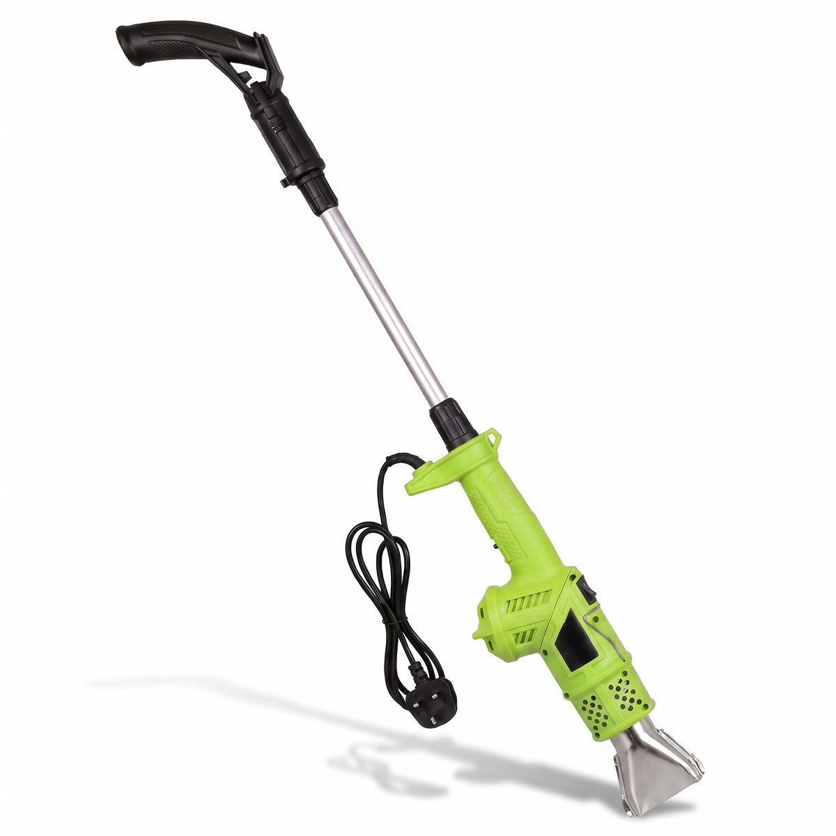 Electric weed burner on white background (green)