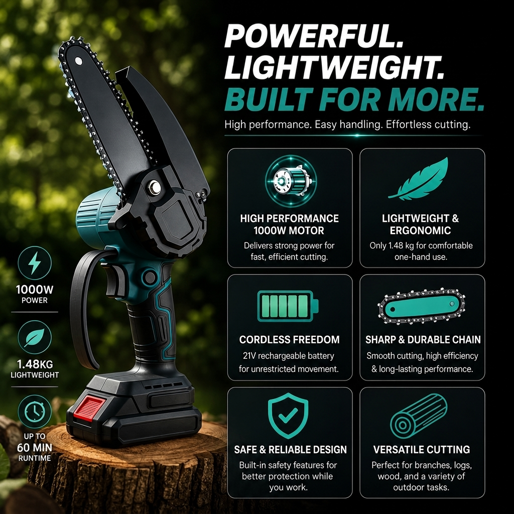 30V Portable Cordless Mini Chainsaw