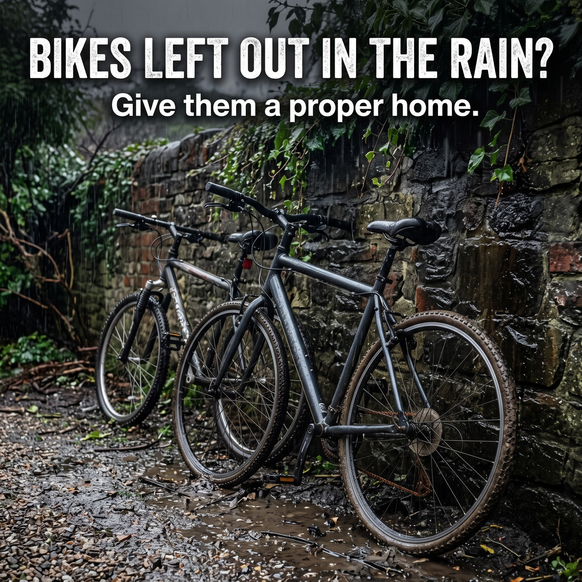 Bikes left out in the rain