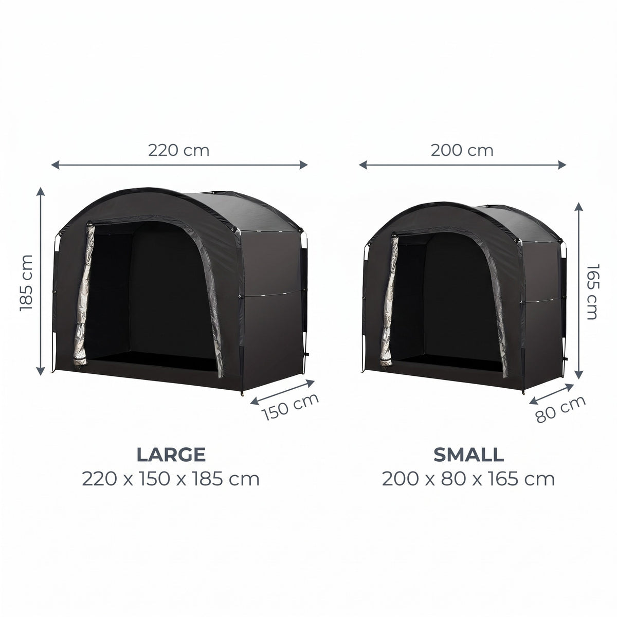 Large and small size dimensions