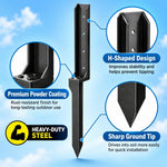 H-shaped design, powder coating, sharp ground tip