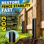 Restore fence stability fast: heavy-duty steel, rust-resistant coating, easy install