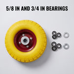 5/8 in and 3/4 in bearings included