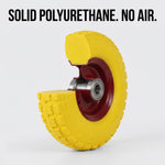 Solid polyurethane, no air
