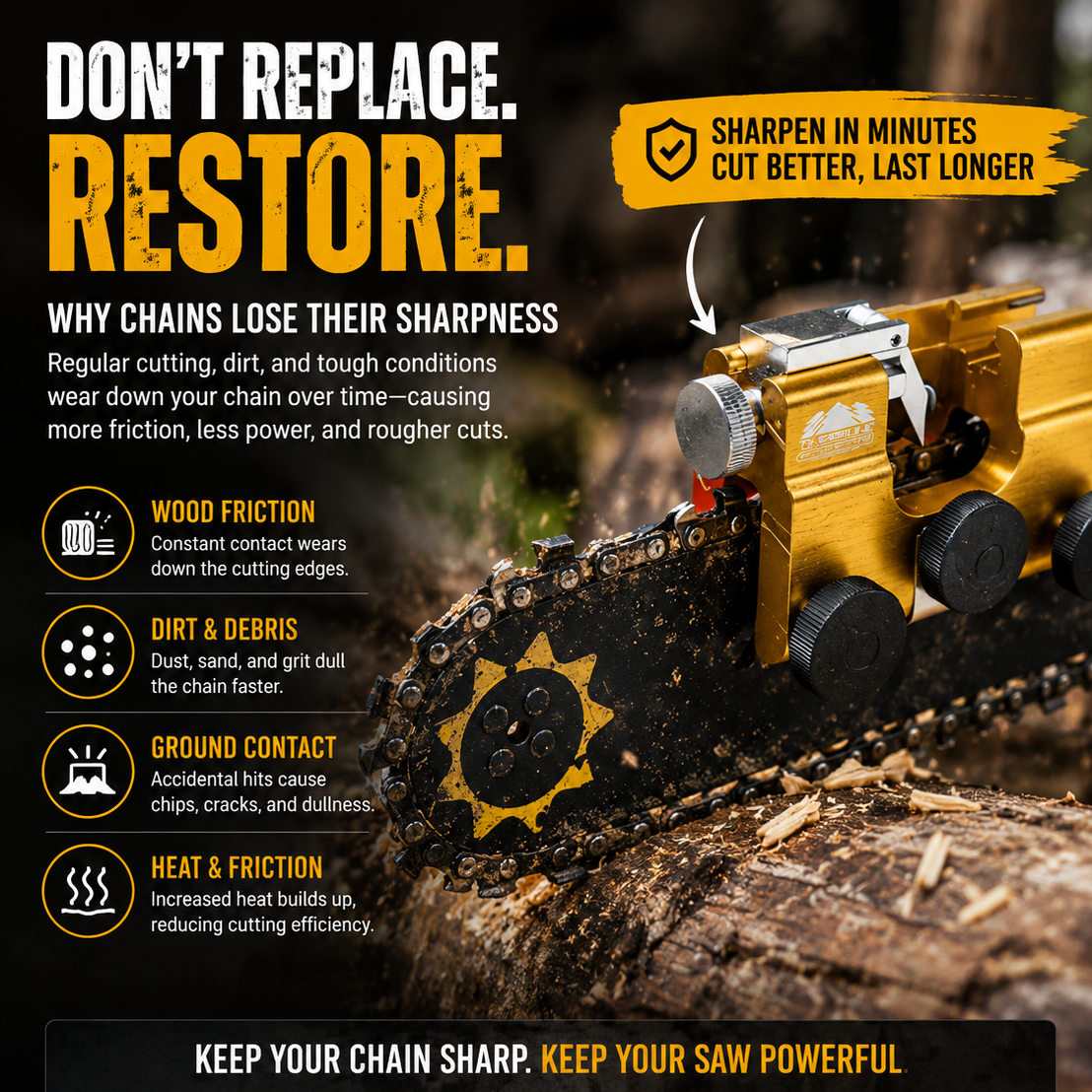 Chainsaw Chain Sharpener