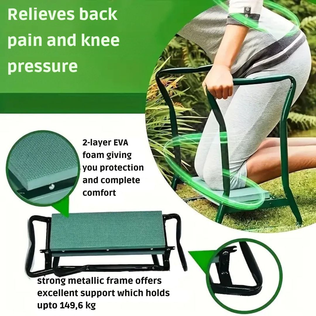 Ergonomic Garden Kneeler and Seat (Green)