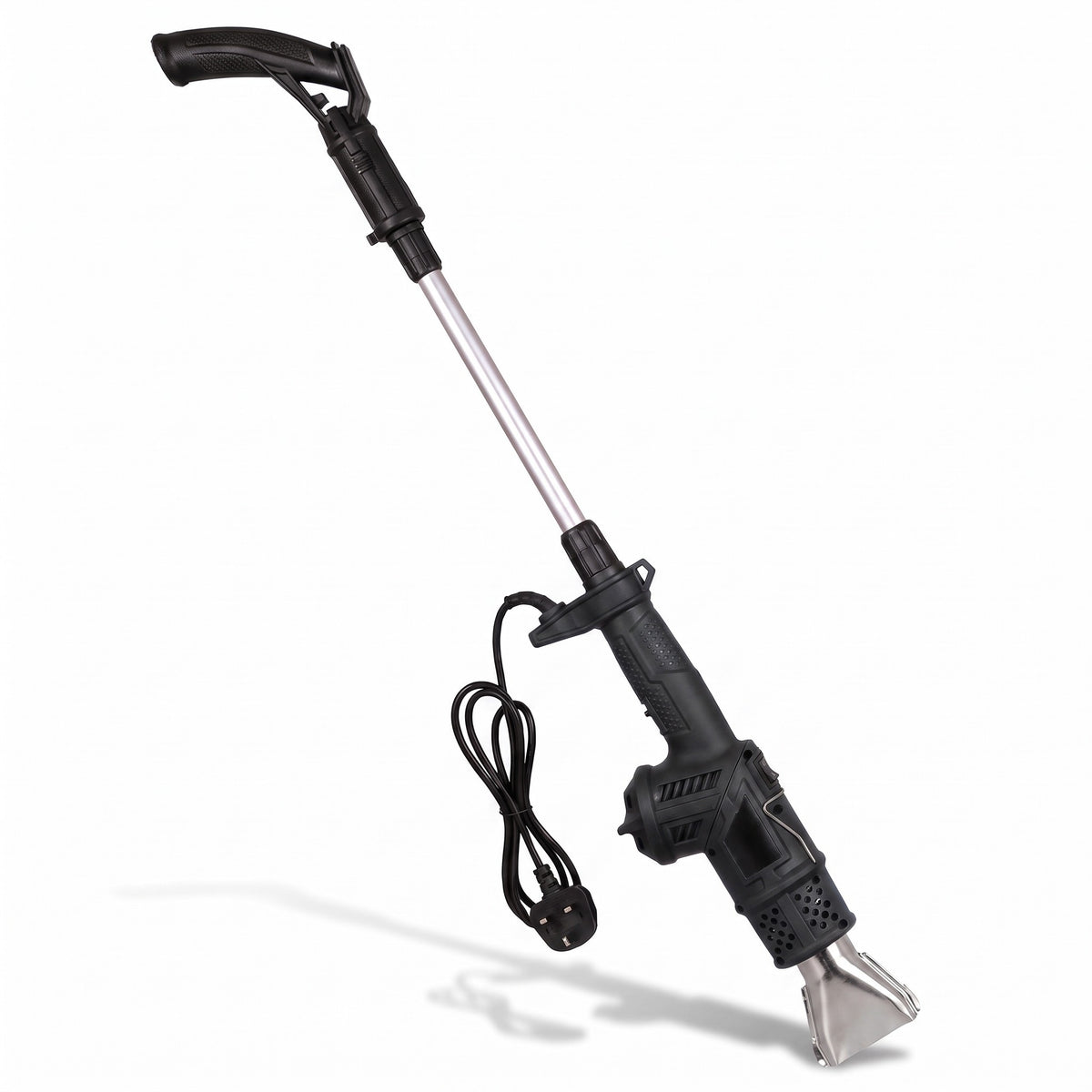 Electric weed burner on white background (black)