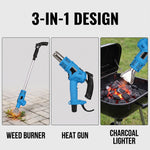 3-in-1: weed burner, heat gun and charcoal lighter