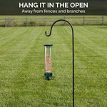 Hang it in the open, away from fences and branches
