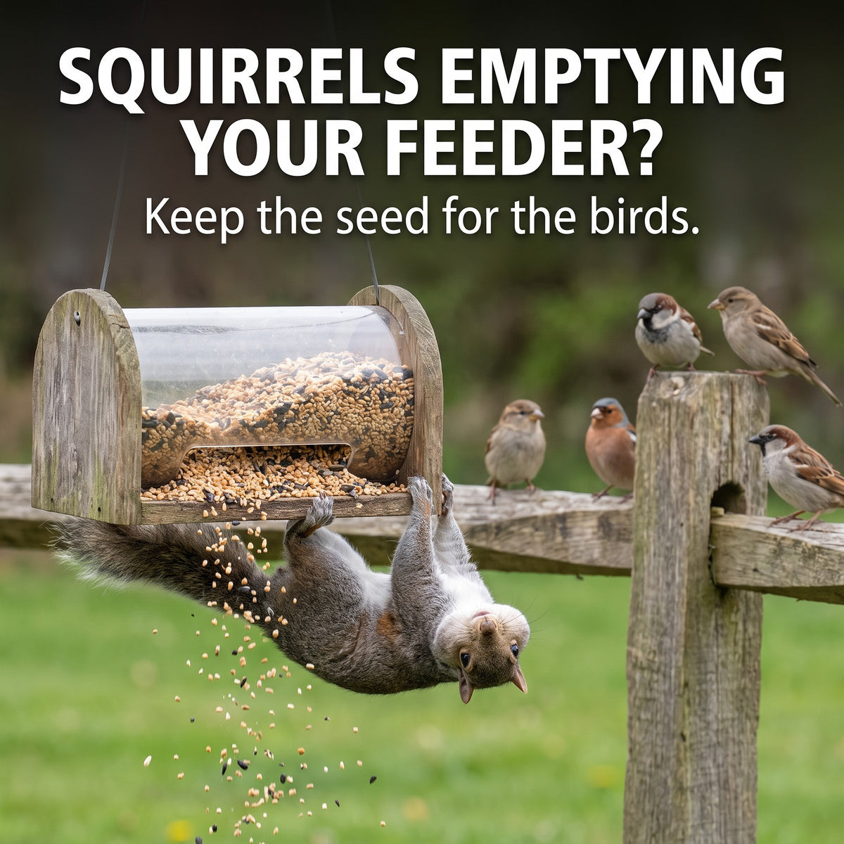 Squirrels emptying your bird feeder