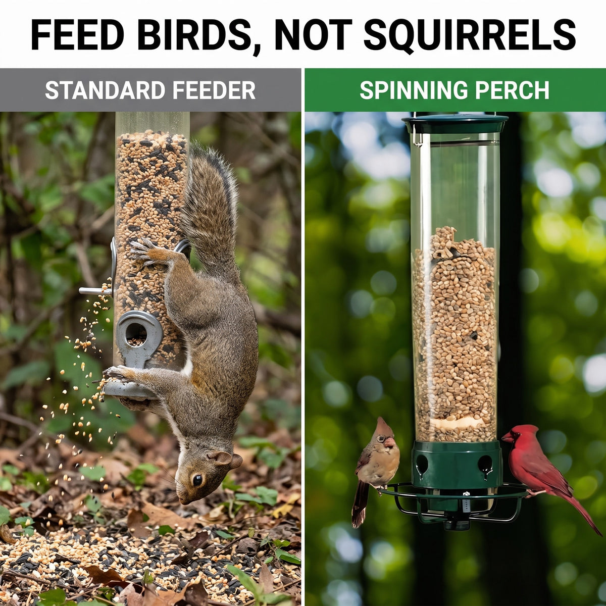 Feed birds, not squirrels
