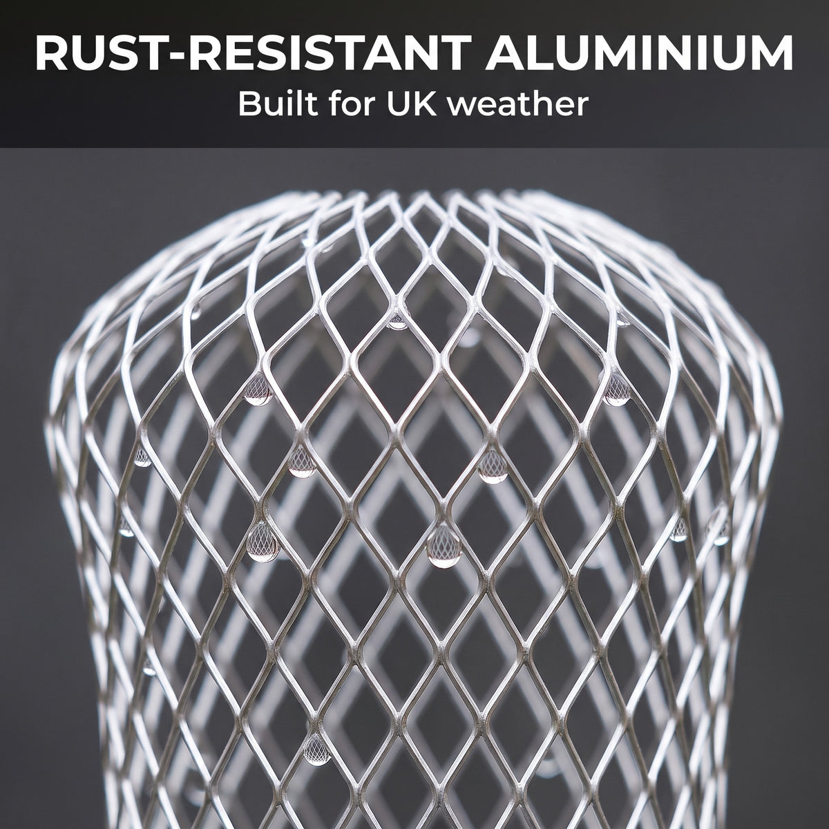 Rust-resistant aluminium mesh