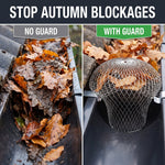 Stop autumn blockages: no guard vs with guard
