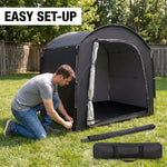 Easy set-up with pegs