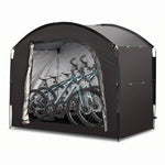 Outdoor bike storage tent on white background
