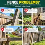 Fence problems: leaning posts, rotting wood, broken fences